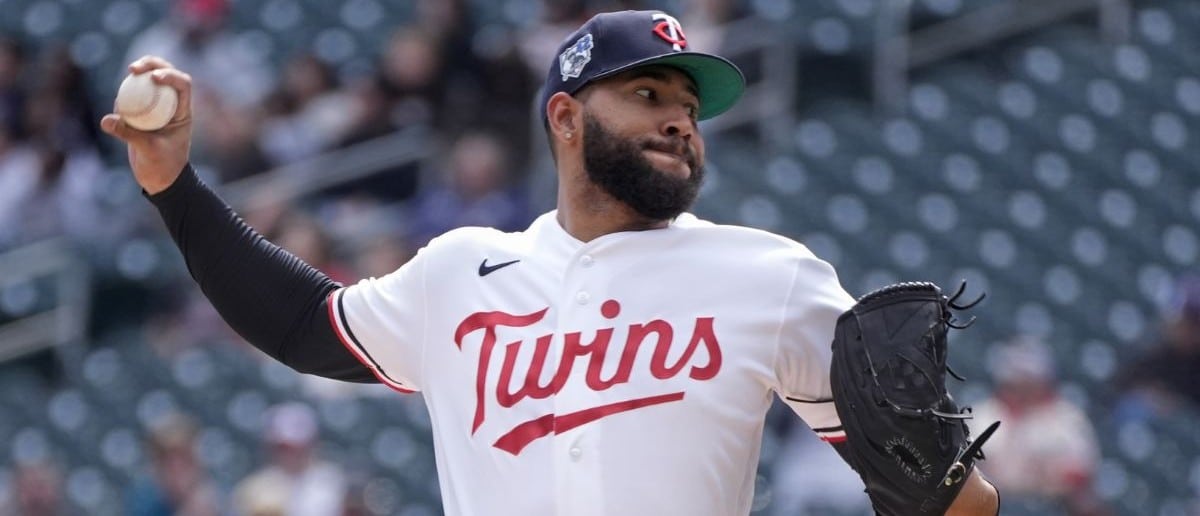 Minnesota Twins relief pitcher Simeon Woods Richardson throws to the Boston Red Sox in the second inning at Target Field.