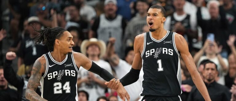 Devin Vassell, Victor Wembanyama, San Antonio Spurs, 2026 NBA Playoffs