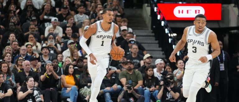 Victor Wembanyama, Keldon Johnson, San Antonio Spurs, 2026 NBA Playoffs