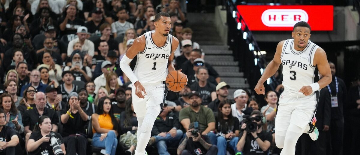Victor Wembanyama, Keldon Johnson, San Antonio Spurs, 2026 NBA Playoffs