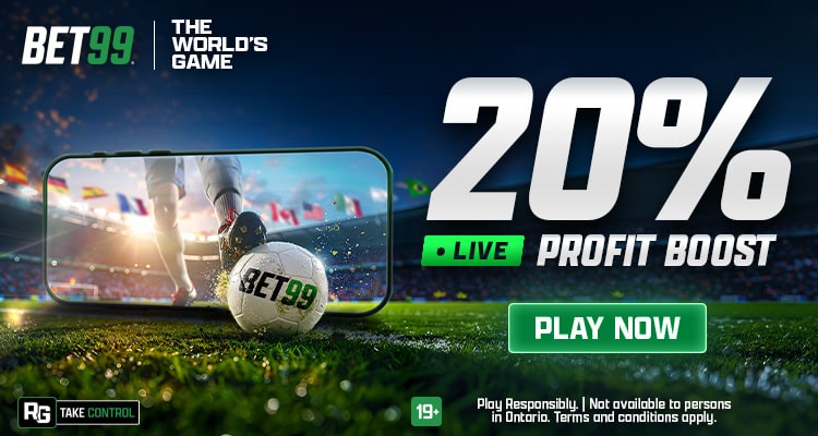 20% live profit boost from bet99