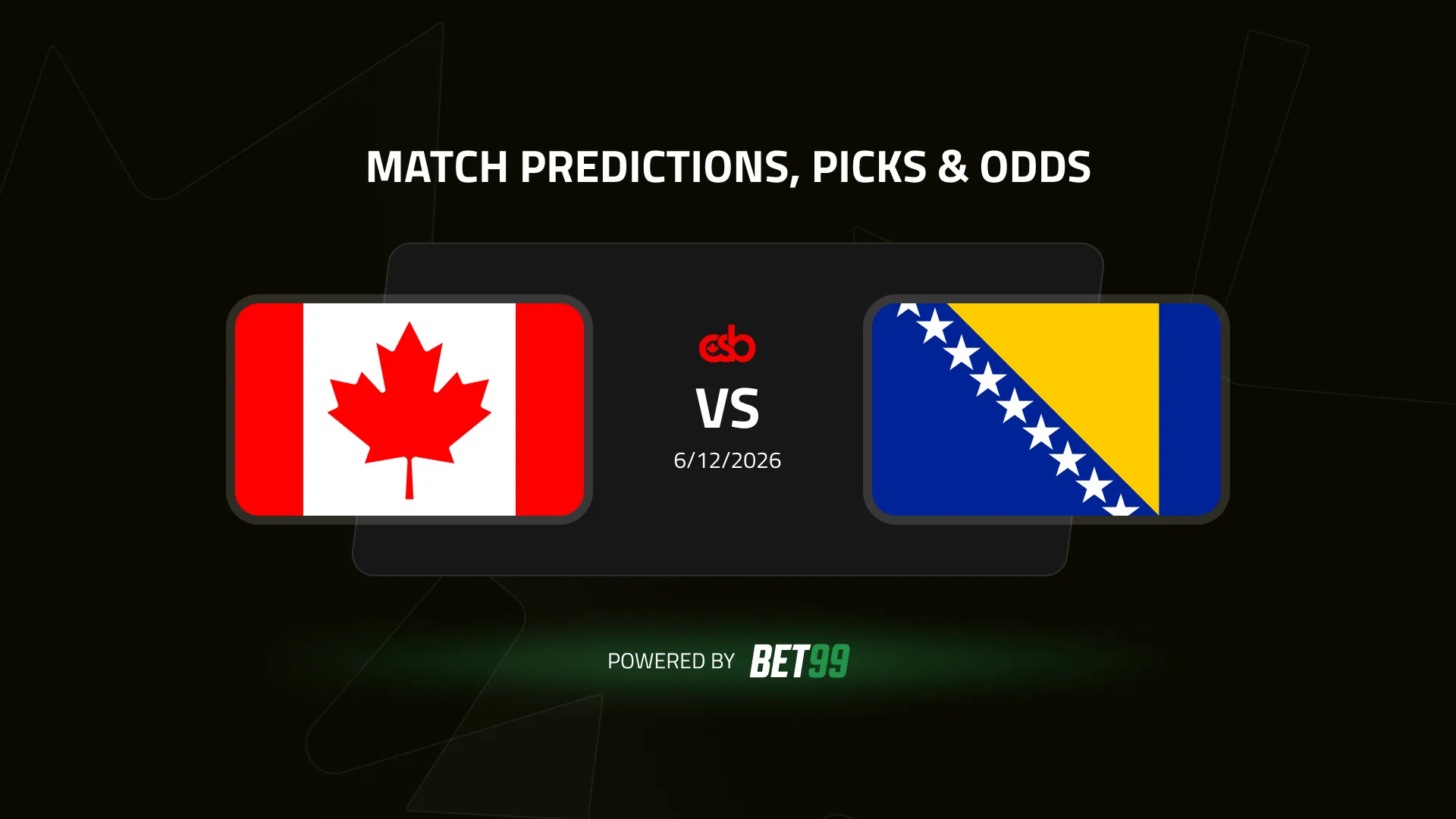 Match Graphic Canada vs BIH