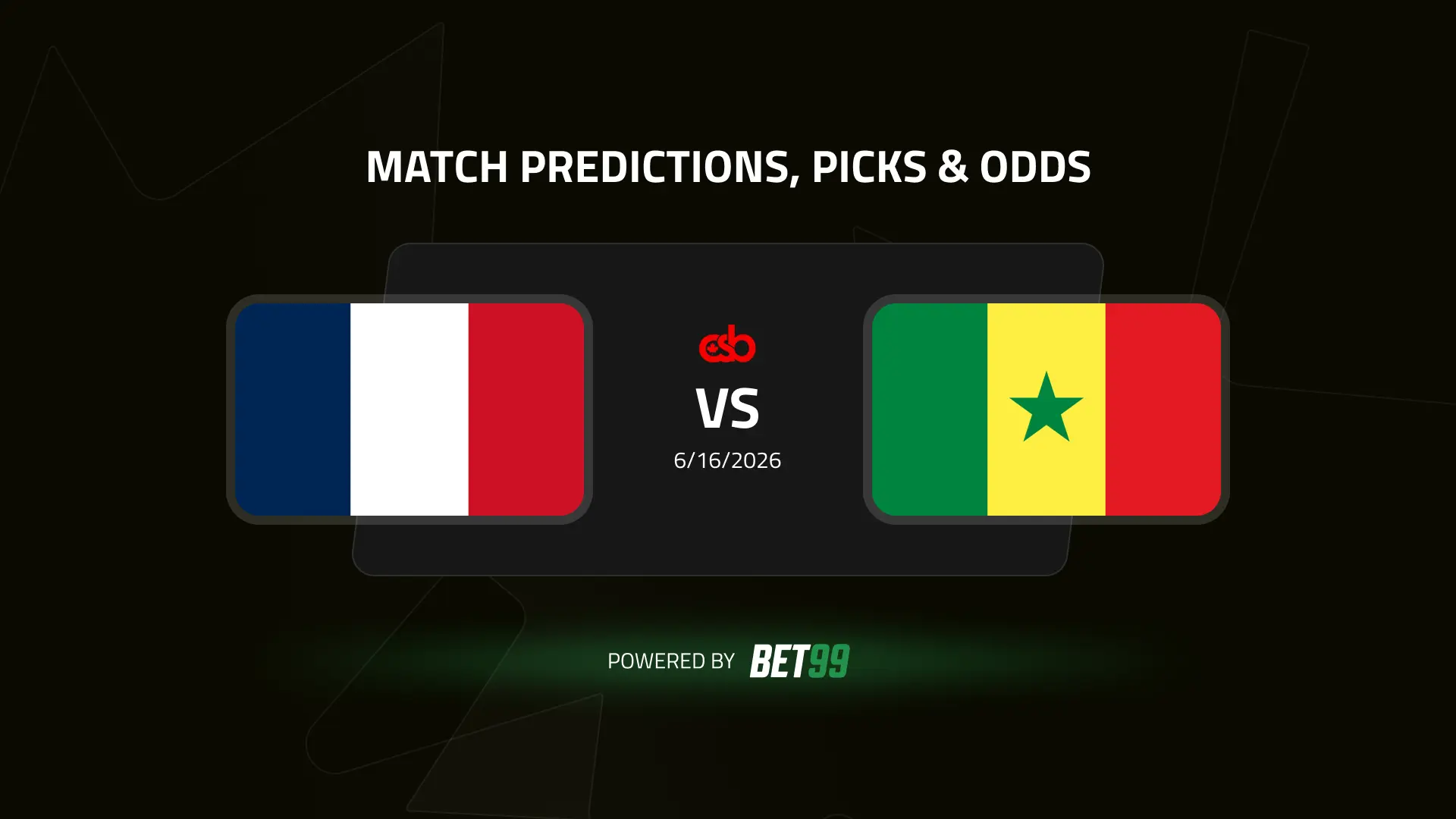 Match Graphic France vs Senegal