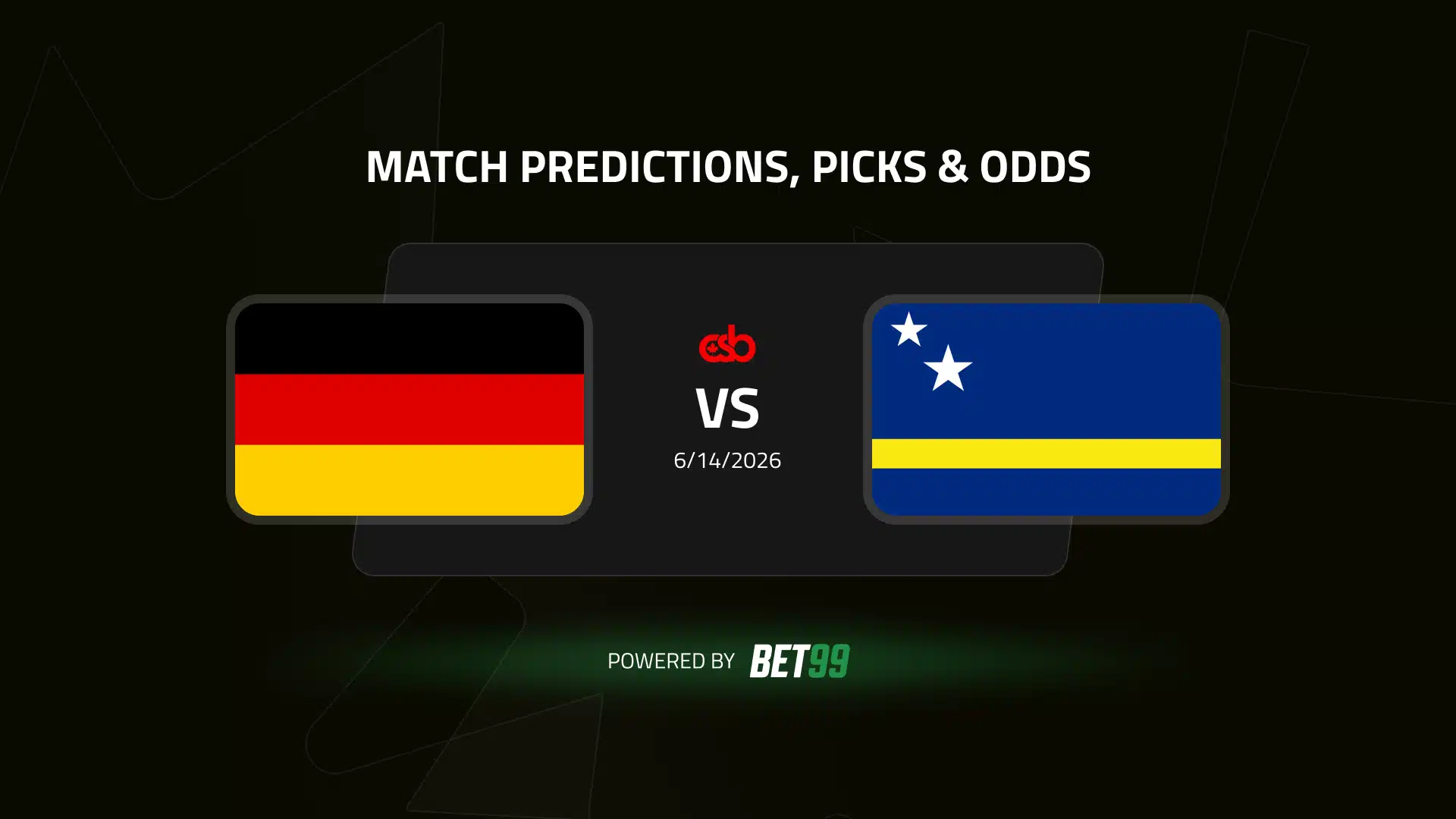 Match Graphic Germany vs Curaçao