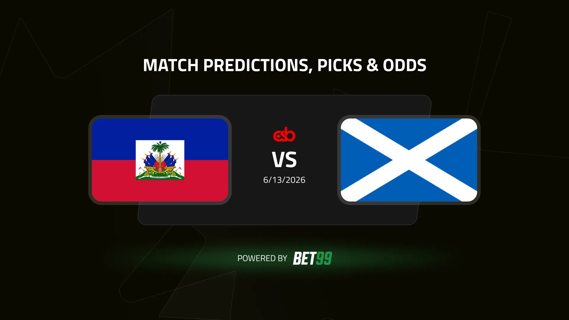 Match Graphic Haiti vs Scotland