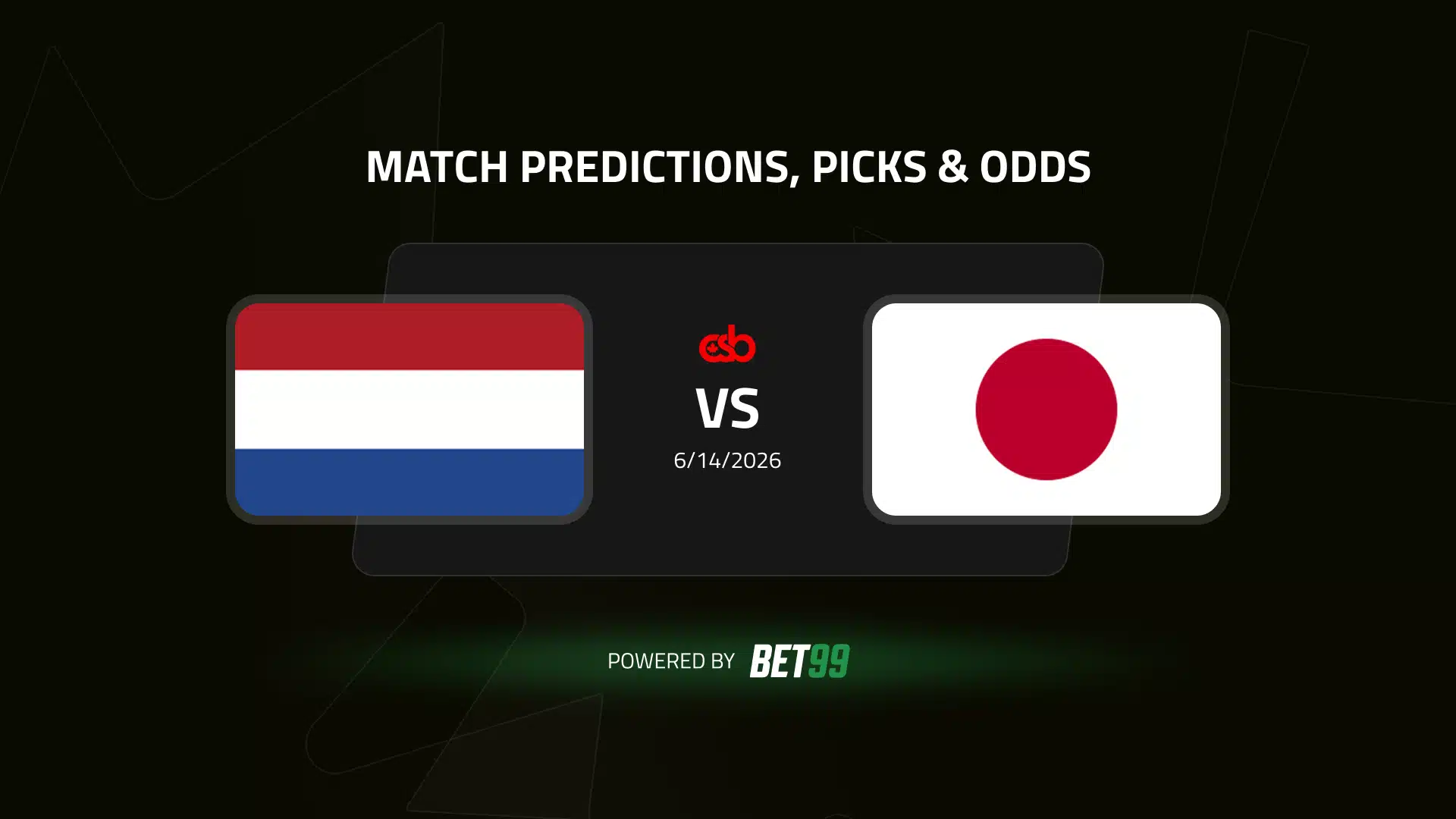 Match Graphic Netherlands vs Japan