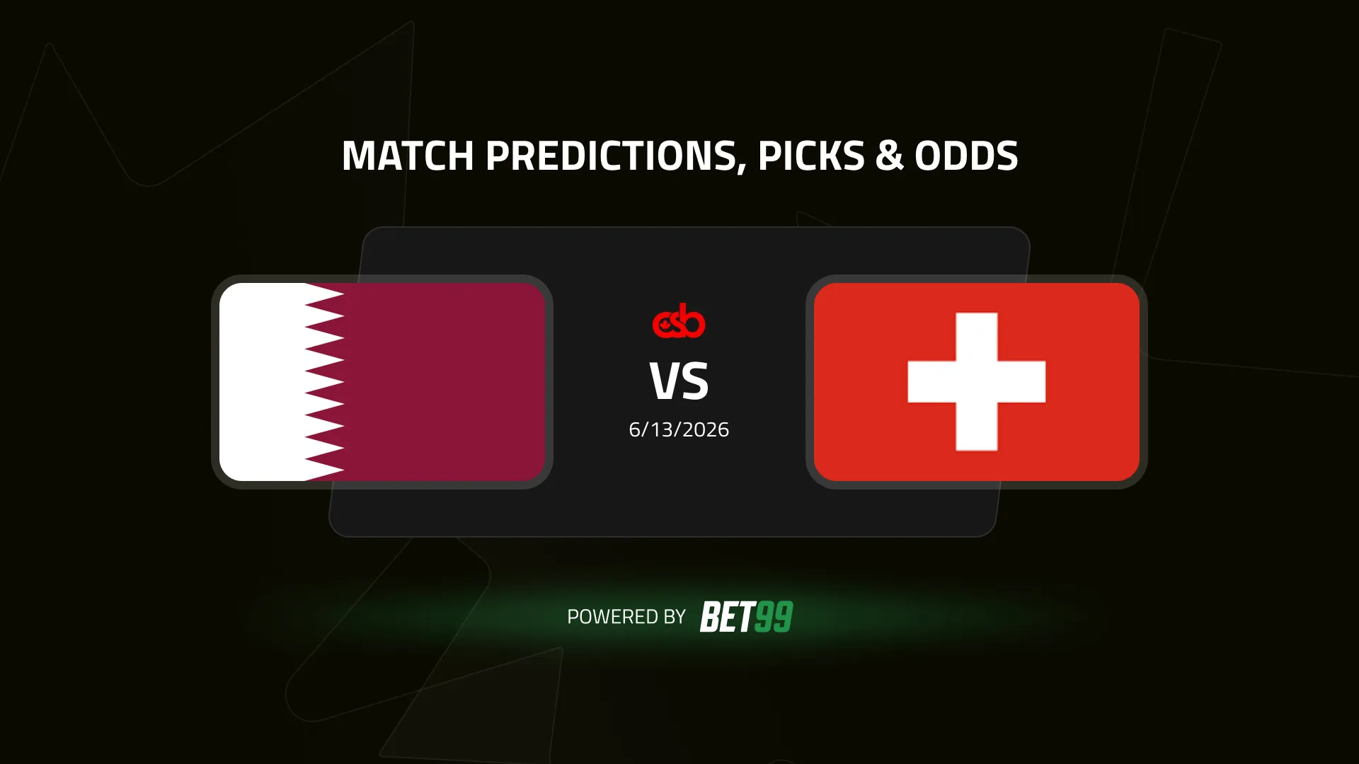 Match Graphic Qatar vs Switzerland
