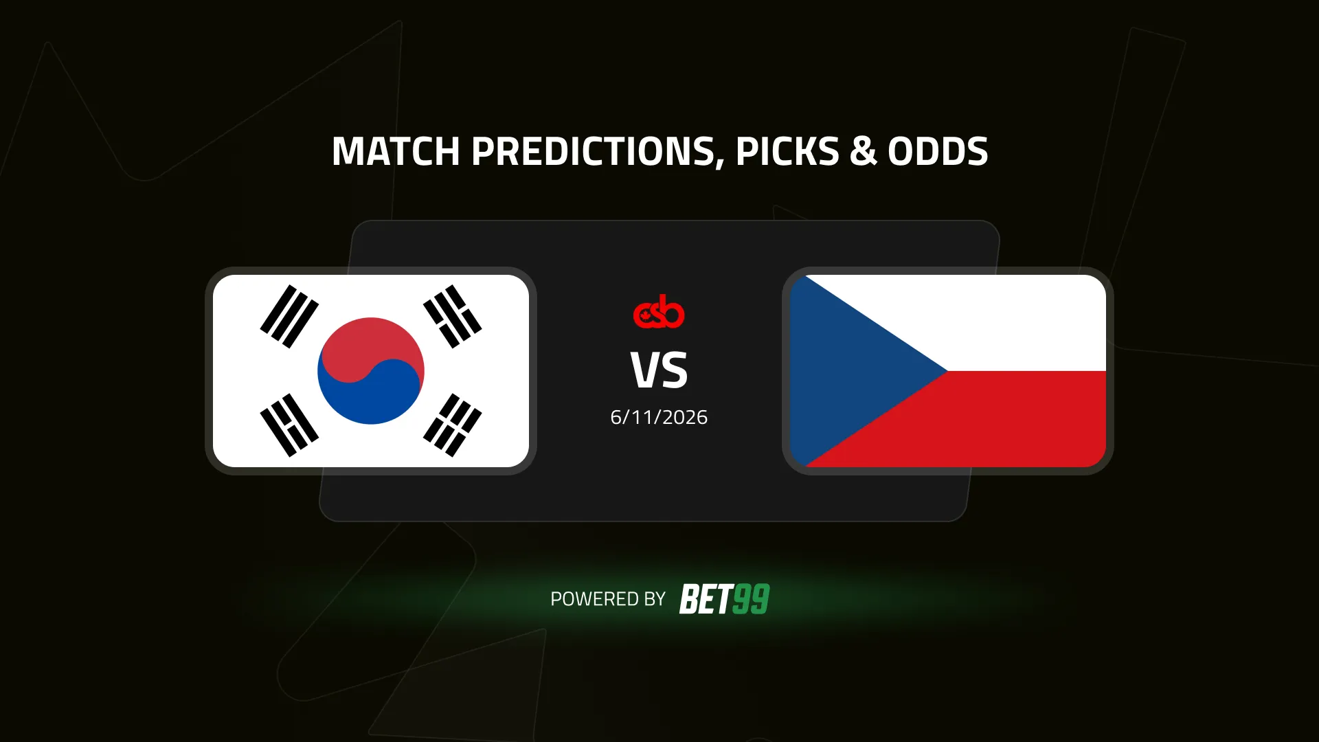 Match Graphic South Korea vs Czechia