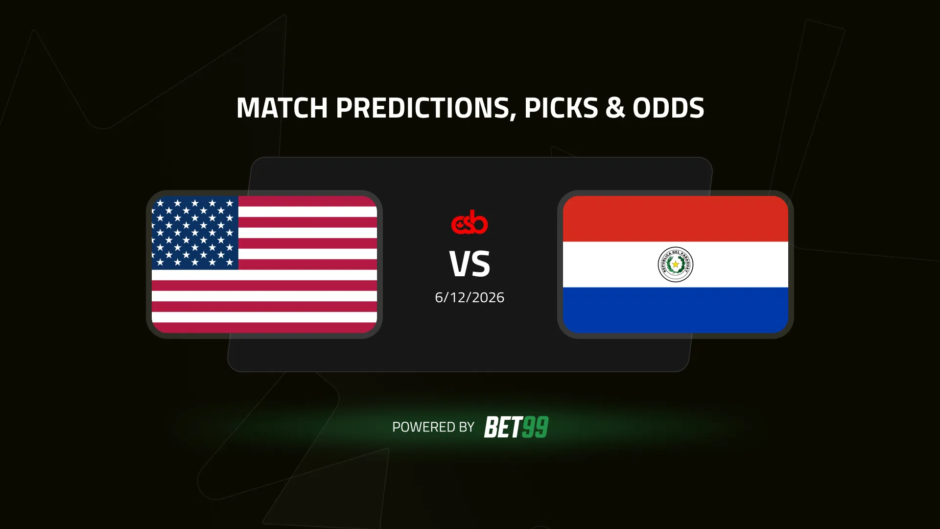 Match Graphic USA vs Paraguay