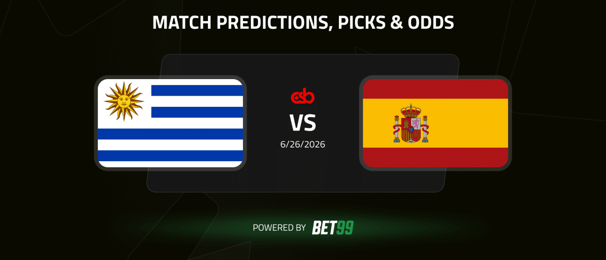 Uruguay vs. Spain Match Prediction, Betting Tips, And World Cup Odds (6/26/26)