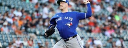 Toronto Blue Jays pitcher Patrick Corbin (46) throws during the first inning against the Baltimore Orioles at Oriole Park at Camden Yards.