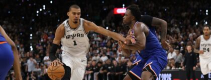 Victor Wembanyama, OG Anunoby, San Antonio Spurs, New York Knicks, 2026 NBA Finals