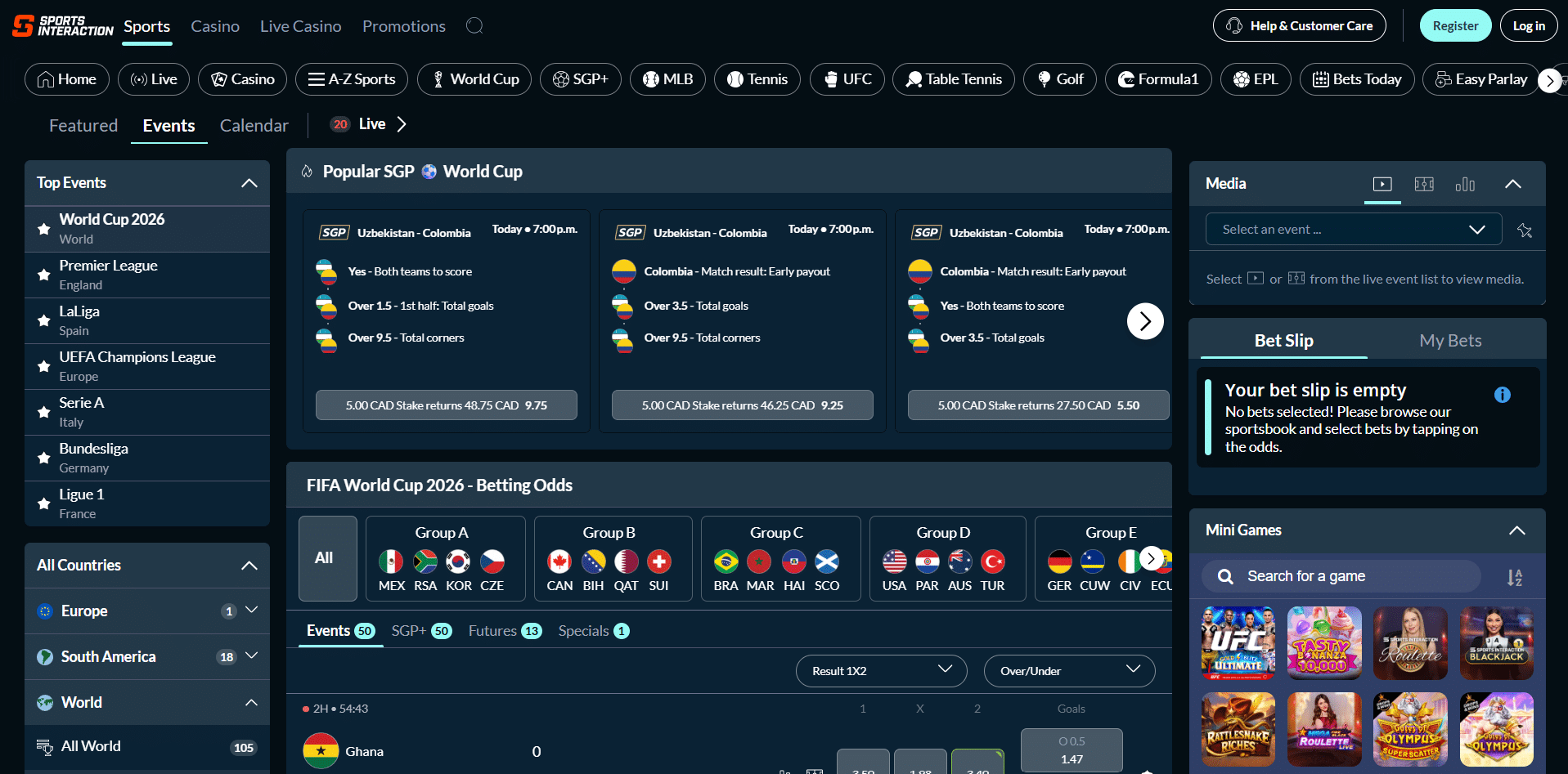 sia fifa world cup betting sites screenshot