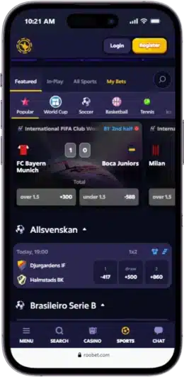 A view of Roobet Canada's app