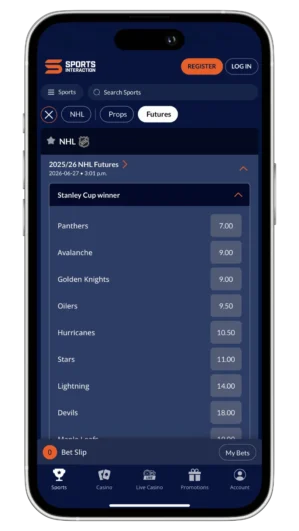Sports Interaction Betting App