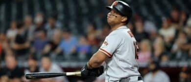 San Francisco Giants first baseman Rafael Devers against the Arizona Diamondbacks at Chase Field.