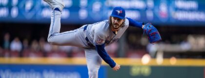 Toronto Blue Jays starter Dylan Cease (84) delivers a pitch against the Seattle Mariners at T-Mobile Park.