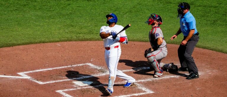 Toronto Blue Jays first baseman Vladimir Guerrero Jr. (27) takes an at bat against the Boston Red Sox during the eighth inning at Rogers Centre.