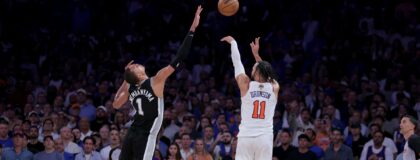 Jalen Brunson, Victor Wembanyama, New York Knicks vs. San Antonio Spurs, 2026 NBA Finals